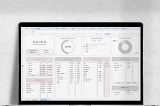 create custom excel or google spreadsheets monthly budget finance planner