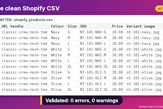 convert supplier files to shopify or woocommerce CSV for bulk upload