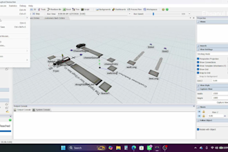 build simulation models using flexsim and anylogic