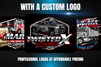 design awesome hotshot, hauling, towing and freight logo