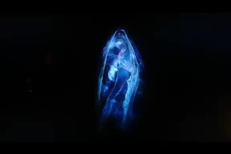 create  hologram animation, projection mapping visuals, and spooky halloween