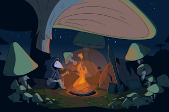 create an animated 2d illustration