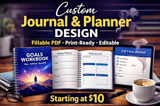 create ebook design journal fillable pdf design planner lead magnet workbook