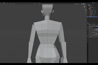 create low poly 3d character ps1 ps2 psx n64 style for unity and unreal game