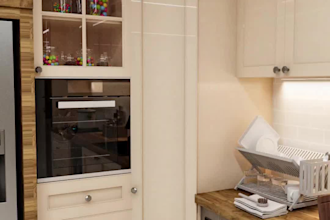 design realistic kitchen cabinets with detailed drawings
