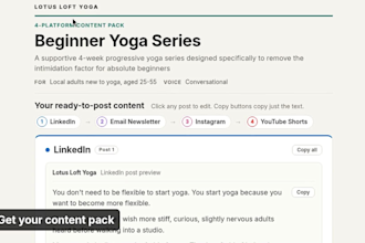 repurpose your content into posts for up to 10 platforms