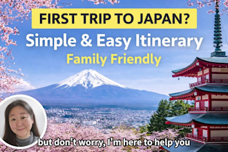 be your japan travel planner and create a custom itinerary