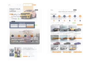 build a modern car rental booking website with online car reservation system