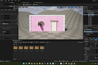 unreal engine 3d low poly game environment in unreal engine