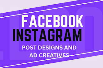 design facebook, instagram posts and ad images