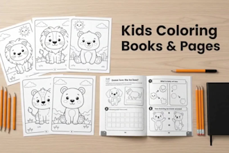 design engaging kids coloring books and printable coloring pages