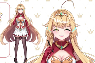 design advanced 2d vtuber model live2d vtuber model