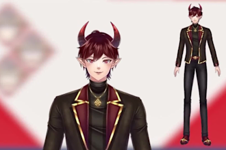design and rig pro vtuber character in live2d, for vtuber model and vtube studio