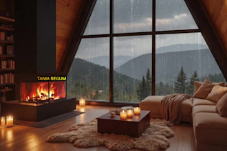 create cozy ambient relaxing rain video for youtube channel