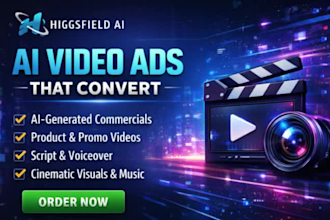 create ai commercial video and ad movie using higgsfield ai