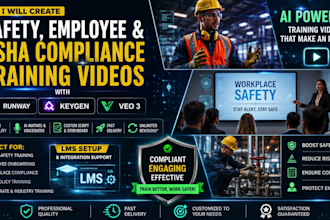safety, employee, osha compliance training video with runway, keygen, and veo 3