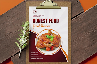 design food menu and restaurant price list