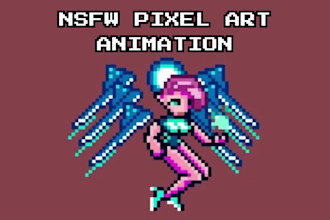 create nsfw pixel art, nsfw pixel characters, sprite sheets and animation