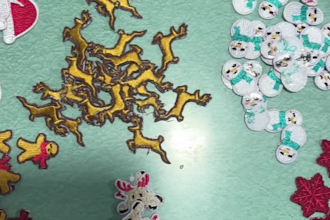 make custom christmas embroidered patches, iron on patch