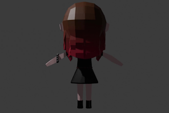 create your custom 3d chibi characters in low poly style