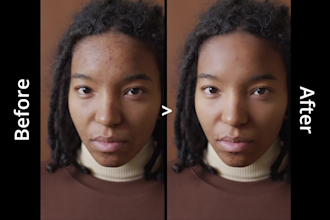 do skin retouching in video for influencer content