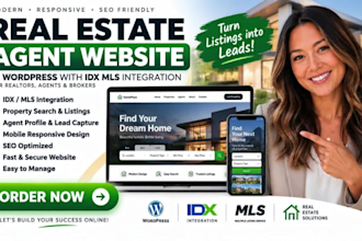 build a real estate agent website in wordpress idx mls integration for realtor