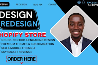 shopify store, shopify dropshipping store, shopify website store redesign