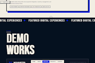 design a modern custom portfolio website with animations