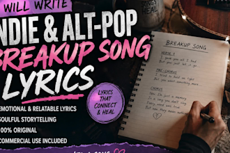 write original indie alt pop breakup song lyrics with soulful storytelling