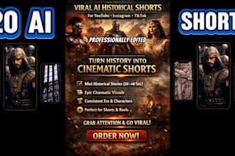 create viral ai histroy shorts for youtube,instagram and tiktok