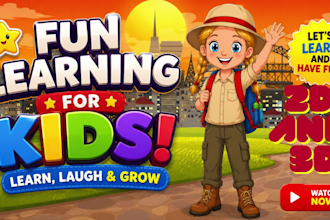 create fun 2d kids animation videos, nursery rhymes, educational cartoon videos