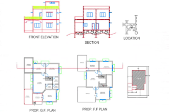 convert PDF to autocad and design modern 2d 3d house plans in autocad sketchup