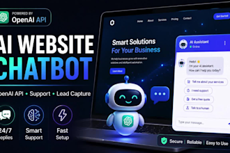 create ai powered website chatbot with openai API
