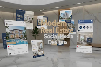 design modern realtor social media posts