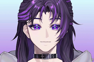 draw and rig 2d vtuber, v tuber model, live2d character, vtuber commission