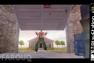 create music visualizer animation in retro 3d lowpoly ps1 ps2 psx y2k style