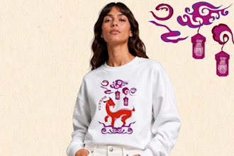 design a custom placement print for fashion brands