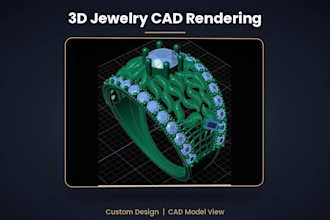 design custom 3d rings, engagement rings pendant  jewelry cad models 3d printing