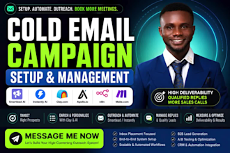set up smartlead, instantly ai and clay com for cold email outreach