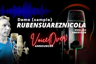 record a professional english voice over with international tone