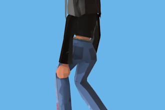 create low poly 3d characters and animation for games