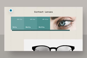 design an eye care, optometrist and optical clinic website