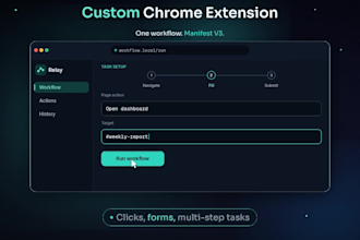 build a chrome extension for web automation