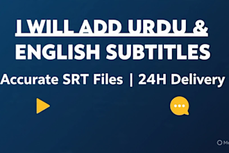 add professional urdu and english subtitles to your video
