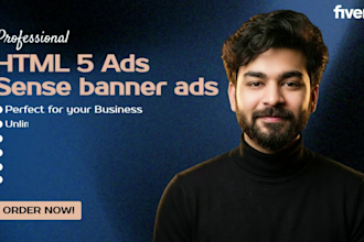 design modern HTML5 ads, GIF animated banners, and google display ads