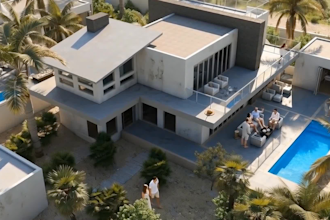 integrate 3d architecture projects into drone footage