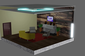 design any virtual interior space walkthrough video