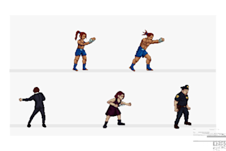 create pixel art sprite sheet animation