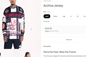 design y2k shopify store y2k website streetwear website clothing brand website