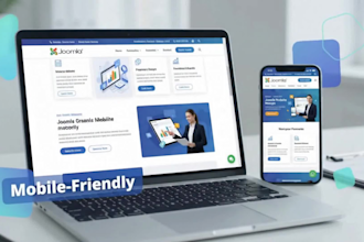 create a professional modern responsive joomla website with SEO